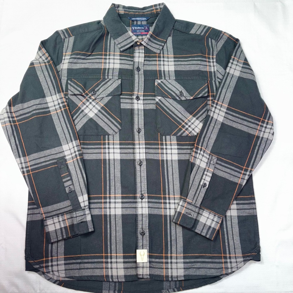 Badlands OPS Flannel Plaid Shirt Jacket Men's‎ Large Button Up Long Sleeve